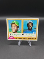 1981 Topps SB Leaders Rickey Henderson Ron LeFlore #4