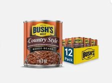 Bush's Best Baked Beans, Country Style, 8.3 Oz (Pack of 12)EXP. MAY 2026