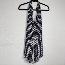 Ulla Johnson Vasia Blue Printed Halter Mini Dress Womens M Beach Summer Vacation