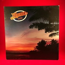 AMERICA Harbor 1977 UK vinyl LP + POSTER Warner Bros record George Martin