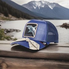 Goorin Bros  Cold Blooded  Jawsome Shark Hammerhead Trucker Hat Drop NEW Farm