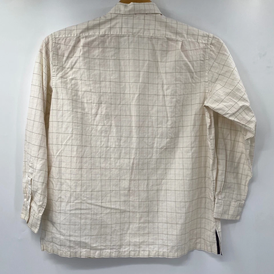 Ralph Lauren Purple Label Linen Button Up Shirt Plaid Check Made in Italy XL - Image 3 of 4