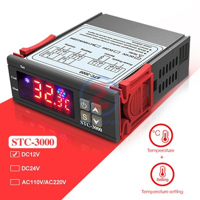 STC-3000 DC 12V/24V AC110-220V Digital Thermostat Temperature Controller Probe