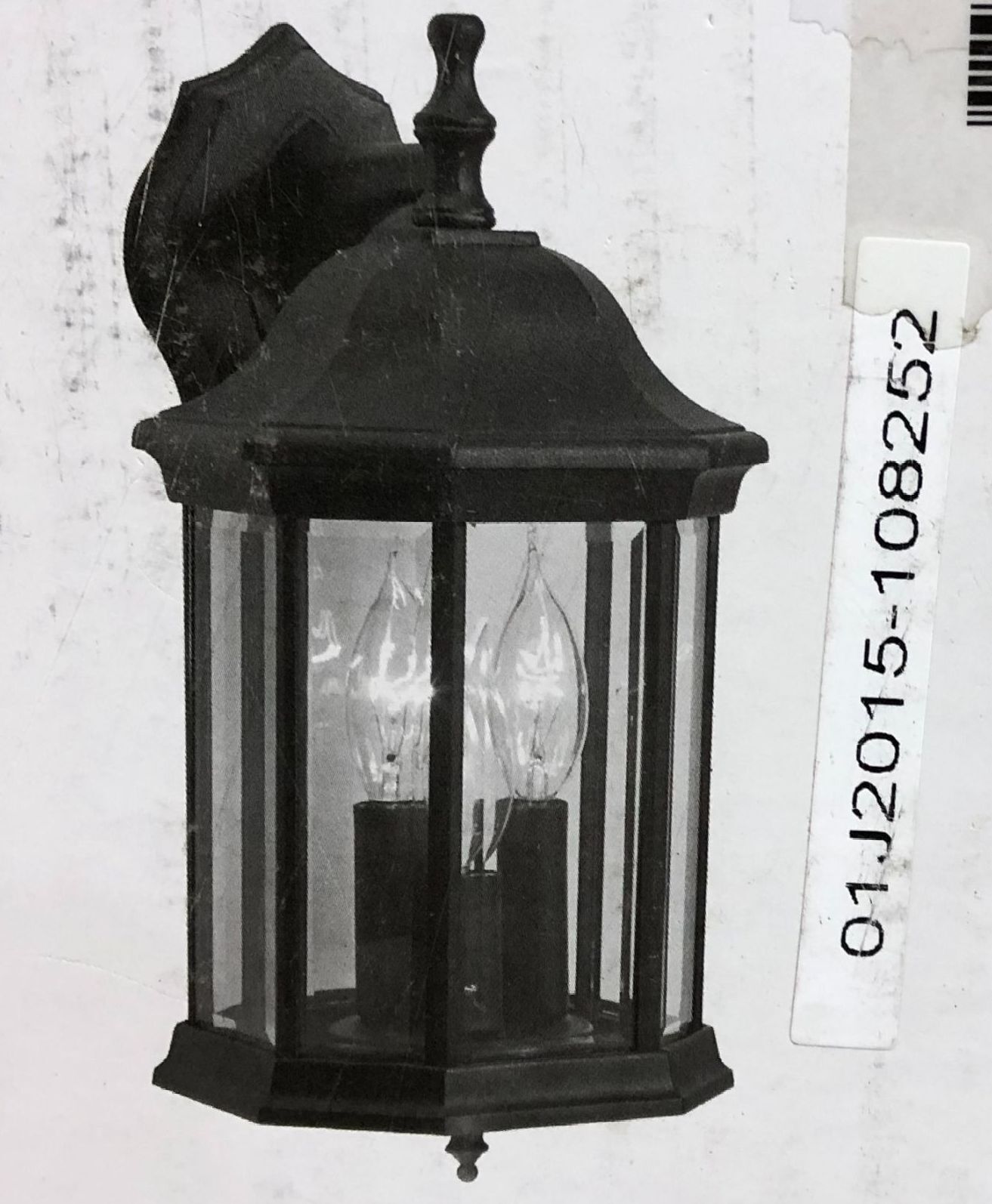 KICHLER 9777 BK 14.75 in. 3-Light Black Outdoor Wall Mount Lantern