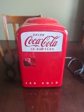 Small Coca-Cola Mini refrigerator cooler Missing Shelf Tested