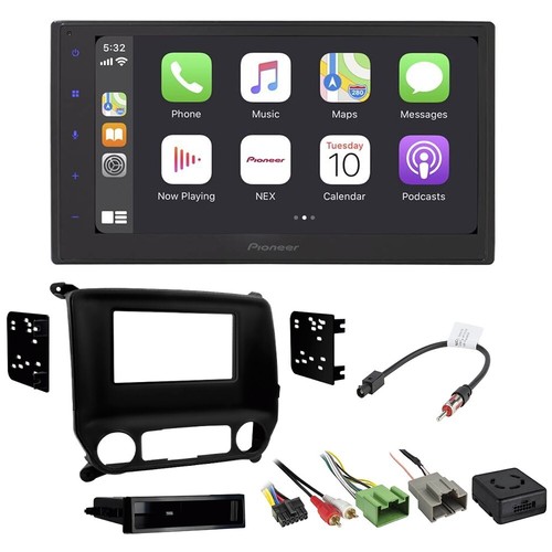Pioneer 2DIN Car Stereo AM/FM Radio w/CarPlay For 2014-2017 Chevy Silverado 1500