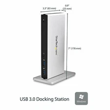 NEW StarTech USB3SDOCKDD 5 USB DVI Dual-Video Docking Station for Laptops - H