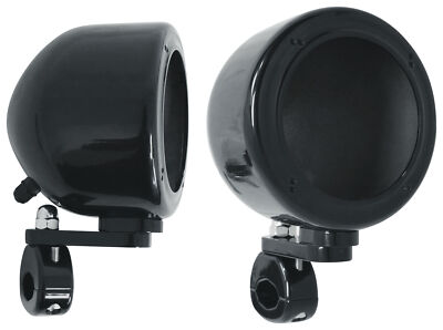 2 Rockville MAC40B 4'' Black Swivel Aluminum Tower/Handlebar Speaker Pods ATV/UTV
