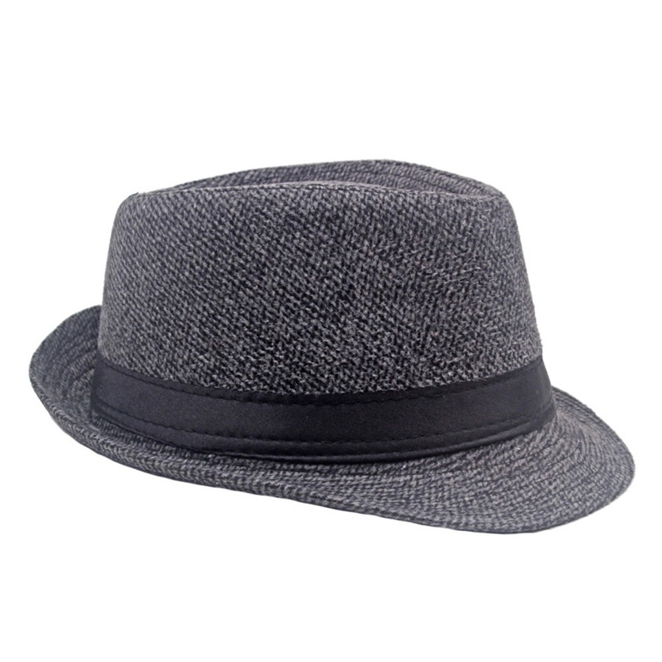 Dad Jazz Hats Men Stylish Hats Gentleman Cap Winter Flat Top Hat