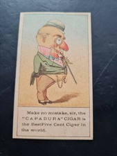 CAPADURA RC BROWN 1887 tobacco card THE BIG RED NOSED GENTLEMAN