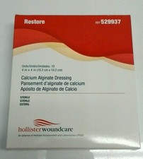 Calcium Alginate Dressing 4" X 4" Box Of 10 Sterile Wound Care Bandages exp:5/16