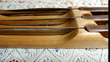 Host KNIFE Table Set 3 PC. SET, EKCO FLINT Hollow Chrome Vanadium, Wood Rack