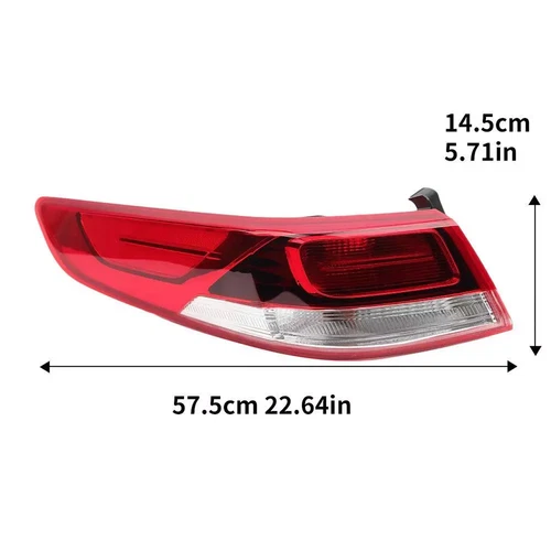 Halogen Driver Side Red Len Outer Tail Light Lamp Left For 2016-2020 Kia Optima - Picture 5 of 9