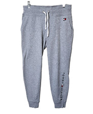 Tommy Hilfiger Joggers Womens Medium Gray Flag Logo Sweatpants Sport
