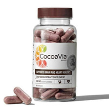 CocoaVia Heart  Brain Supplement, 60 Day, 450 mg Cocoa Flavanols, Memory  Circ