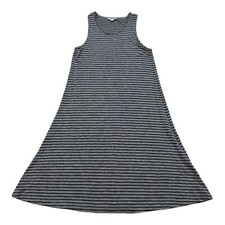 Madewell Highpoint Tank Dress Women's XS Gray Stripe Sleeveless A Line Stretch