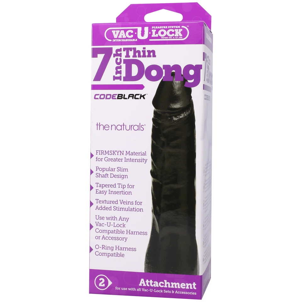 Consolador Doc-Johnson-Vac-U-Lock-Realista-Negro-Galla-Bola-Correa-En-Arnés-Sexo-Juguetes Foto 4 de 4