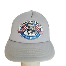 Vintage World Class Truck Trucker Hat K-Products Snapback Gray Mesh Cap