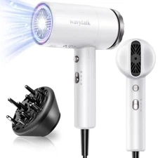 Hair Dryer with Diffuser 1875W Ionic Blow Dryer for Fast Drying with Concentr...