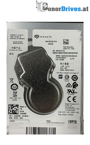 Seagate ST500LM034 - 500 GB - SATA  - 2GH17A-030 - PCB 100809471 Rev. A*