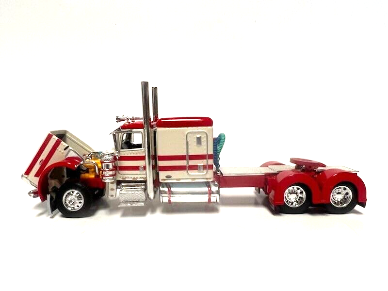 DCP / FIRST GEAR 1/64 SCALE 389 PETERBILT FLAT TOP, RED & WHITE eBay
