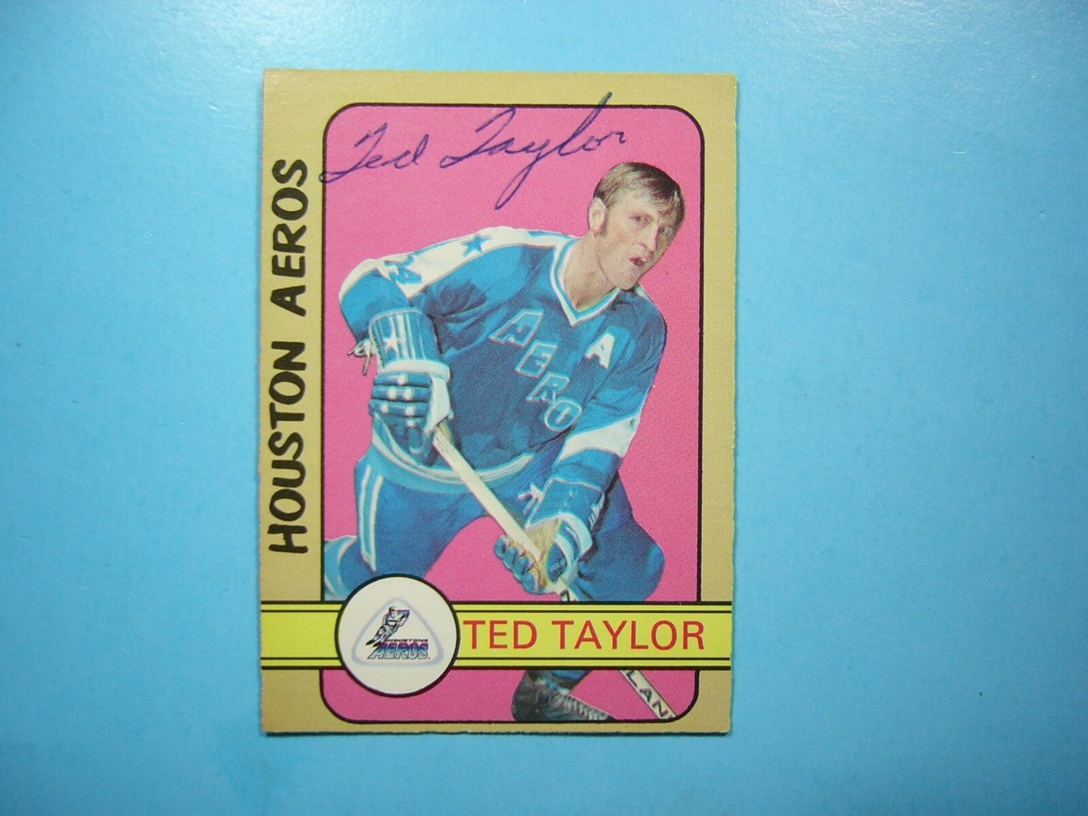 1972/73 O-PEE-CHEE WHA HOCKEY CARD #312 TED TAYLOR EXNM SHARP AUTO