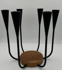 MCM Project 62, 6 candle holder Candelabra Wood Minimalist 