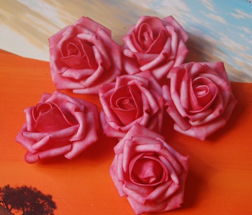 6-25 Schaumrosen 2-8cm Moosgummirosen Foamrosen rose flowers  Rosen Rosenköpfe - Afbeelding 27 van 42