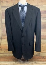 Alexandre London Saville Row Black 100 Wool Mens 40R Sport Coat Blazer Jacket