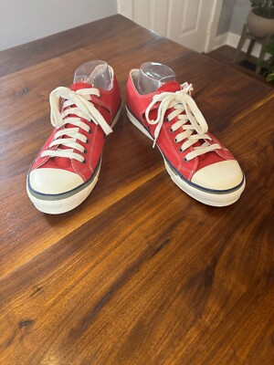 Bob Cousy P.F. Posture Foundation Men's 11/Women's 12.5 Canvas Sneakers Red