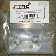 ST Racing Concepts Axial SCX24 Brass Steering Knuckles (Black) (2) (6g)