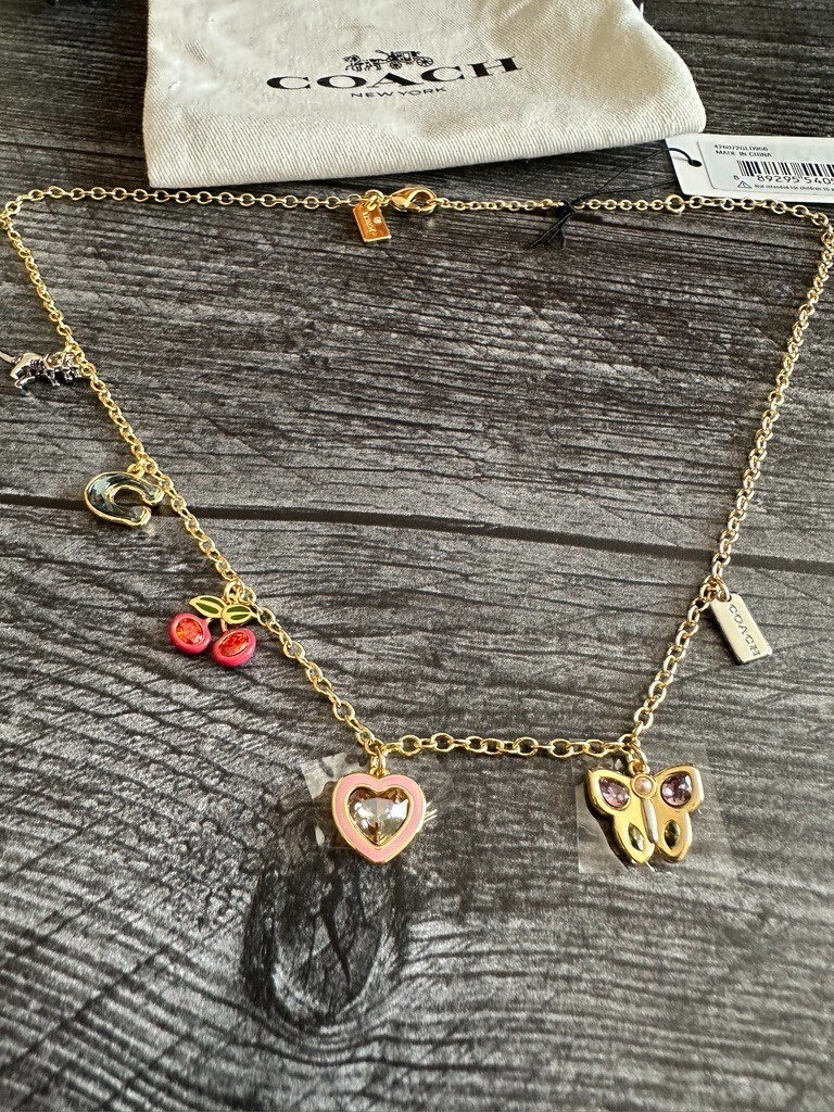 希少☆ブティック【COACH】バタフライチャーム ネックレス 公式】COACH – コーチ | バタフライ チャーム レイヤード ネックレス