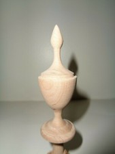 WOOD FINIAL UNFINISHED FOR CLOCK, BED OR FURNITURE FINIAL 87
