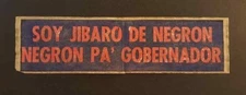VTG STICKER UNUSED / PPD / LUIS NEGRON LOPEZ GOBERNADOR / PUERTO RICO 1968 RARE 