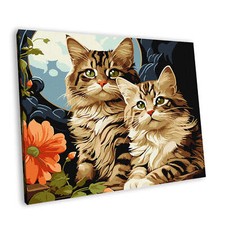 Ideyka Painting by Numbers kit Adorable Cats KHO6574