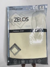 Zelos Mens Thermal Crew Neck Shirt  Size Medium 38  NEW
