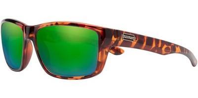 Suncloud Mayor Polarized Tortoise Square Sunglasses w/ Mirror Lens - S MAPPGMTT