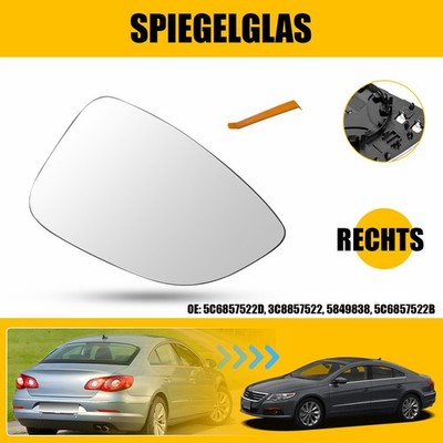 Für EOS VW Jetta Passat Scirocco beheizbar Konvex Glas Spiege Spiegelglas rechts