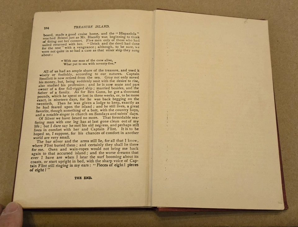 Antique Book c.1898 Treasure Island by  Robert Louis Stevenson pub. Caldwell Co. Foto 3 de 4