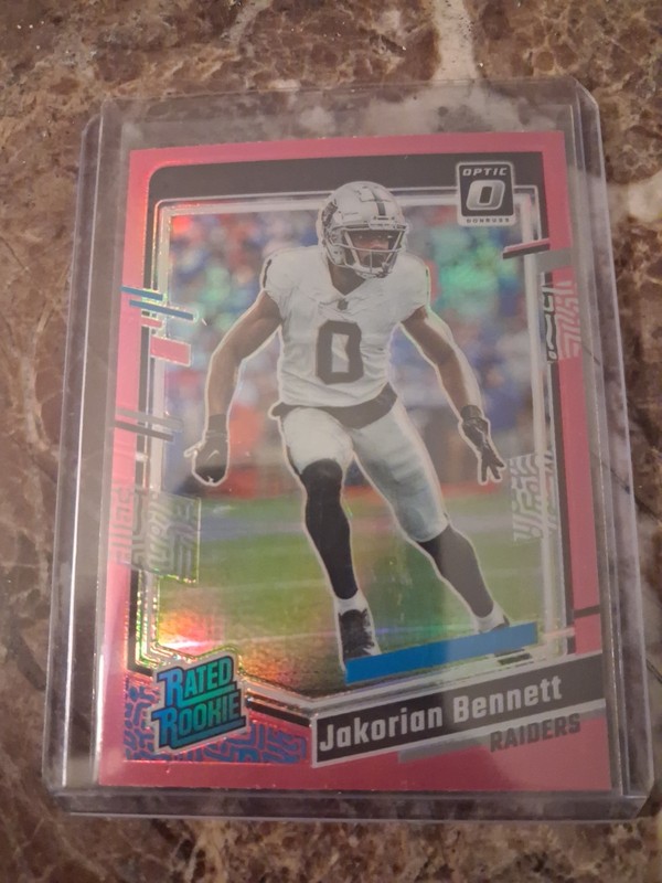 2023 Nfl Optic Pink Prizm #259 Jakorian Bennett Rc Las Vegas Raiders 