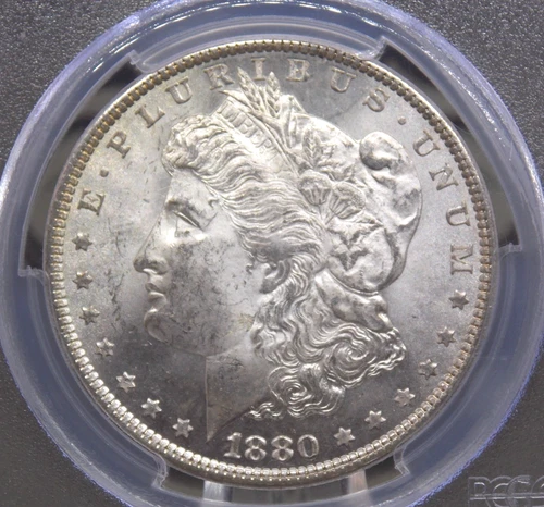 1880 "P" Morgan SILVER Dollar $1 PCGS MS63 #034 Unc BU Uncirculated ECC&C, Inc.
