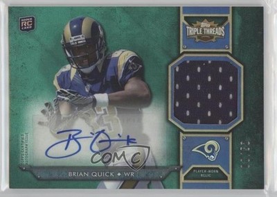 2012 Topps Triple Threads Rookie Relics Emerald 8/50 Brian Quick Auto RC 0d4d
