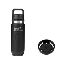PACKOUT Black 24 Oz. Insulated Bottle with Chug Lid and PACKOUT Twist to Lock Mo