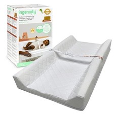 INGENUITY CONTOURED CHANGING PAD WITH WATERPROOF CHANGING LINER WHITE