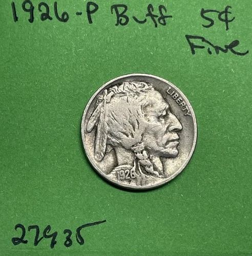 1926 Buffalo 🦬 Indian Head Nickel 5c Fine