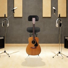 Guitar Stool W/Guitar Stand Foldable Music Chair W/Backrest Padded Chair