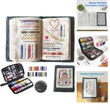 Essential 2026 Portable Embroidery Kit with 86 Tools & Instructional Guide