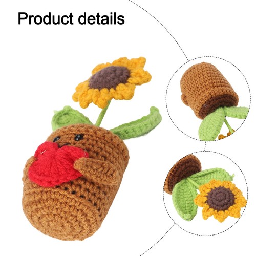 For Car Interiors Handcrafted Sunflower Pot Birthday Gifts Home Office Aesthetic