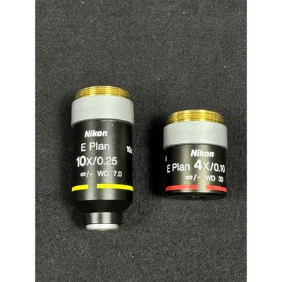 Nikon E Plan Objectives 10X - 4X Microscope Objectives 