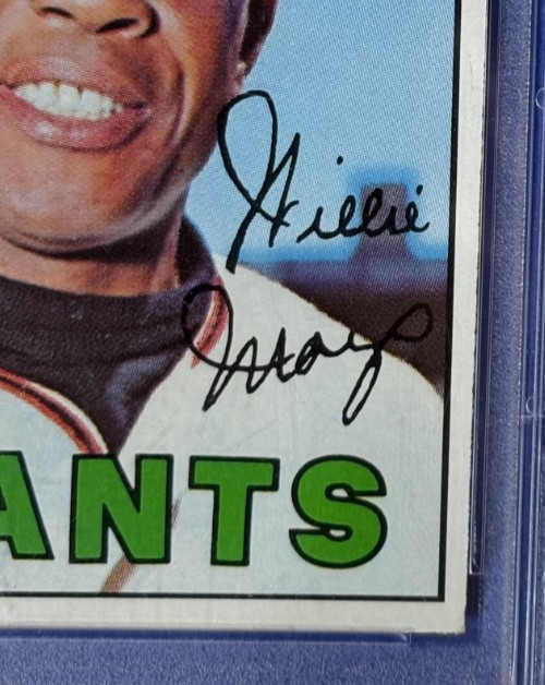 1967 Topps Willie Mays # 200 PSA 6 EX-MT San Francisco Giants HOF view 6